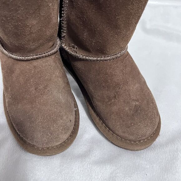 Lamo Winter Boots 13 Y Brown Tan Faux Fur-Lined Outdoor Warmth Cozy Mid Calf - Picture 6 of 9